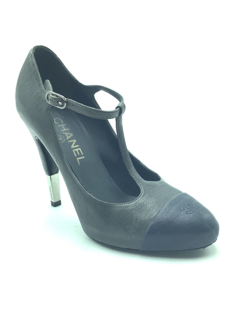 Chanel Interlocking CC Logo T-Strap Pumps Size: 7 / IT 37